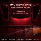 Two Front Side Windows Pre-Cut Tint for Vehicles 2000–2026