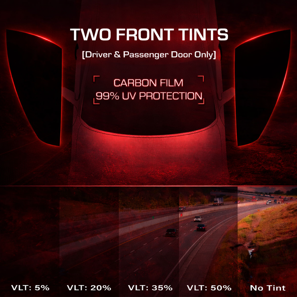 Two Front Side Windows Pre-Cut Tint for Vehicles 2000–2026